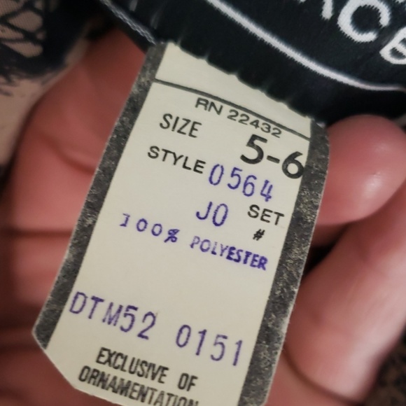 VTG JOYCE SPORTSWEAR black midi skirt size 5/6 - Picture 4 of 8